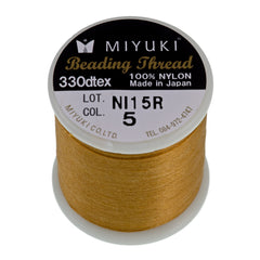 Miyuki Beading Thread Gold 50 Meter Spool 330dtex