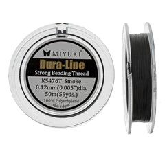 Miyuki DURA-LINE Smoke Grey .12mm beading thread 50 Meter