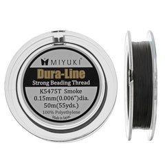 Miyuki DURA-LINE Smoke Grey .15mm beading thread 50 Meter