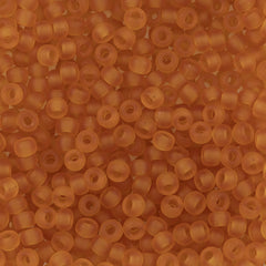 Miyuki Round Seed Bead 6/0 Matte Transparent Topaz 20g Tube (133F)