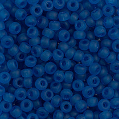 Miyuki Round Seed Bead 6/0 Transparent Matte Capri Blue 20g Tube (149F)