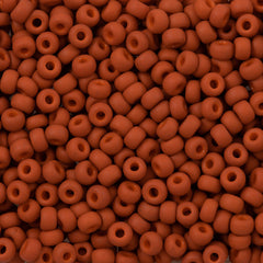 Miyuki Round Seed Bead 6/0 Matte Opaque Terracotta 20g Tube (1236)