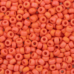 Miyuki Round Seed Bead 6/0 Opaque Matte Orange AB 20g Tube (406FR)