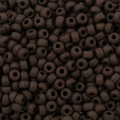 Miyuki Round Seed Bead 6/0 Matte Opaque Chocolate 20g Tube (409F)