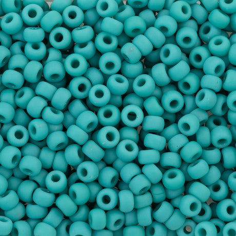 Miyuki Round Seed Bead 6/0 Opaque Matte Turquoise (412F)