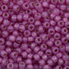 Miyuki Round Seed Bead 6/0 Duracoat Silver Lined Dyed Lilac 20g Tube (4246)