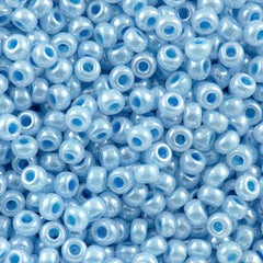 Miyuki Round Seed Bead 6/0 Light Blue Ceylon 20g Tube (524)