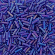 Miyuki 6mm Bugle Bead Transparent Matte Cobalt AB (151FR)