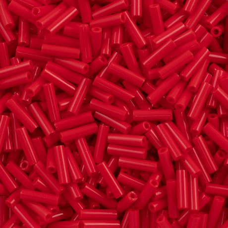 Miyuki 6mm Bugle Bead Opaque Dark Red (408)