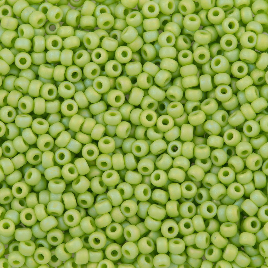 Miyuki Round Seed Beads 8/0 Matte Opaque Chartreuse AB (416FR)