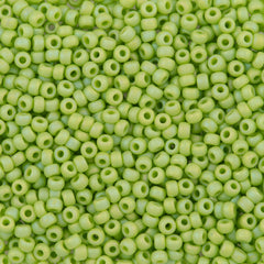 Miyuki Round Seed Bead 8/0 Matte Opaque Chartreuse AB 22g Tube (416FR)