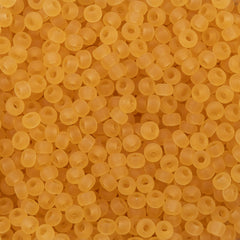 Miyuki Round Seed Bead 8/0 Matte Transparent Light Amber 22g Tube (132F)