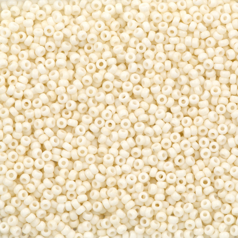 Miyuki Round Seed Beads 8/0 Opaque Matte Cream (2021)