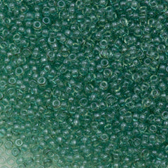 Miyuki Round Seed Bead 8/0 Transparent Seafoam Luster 22g Tube (2445)