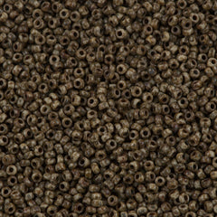 Miyuki Round Seed Bead 11/0 Opaque Brown Picasso 22g Tube (4517)