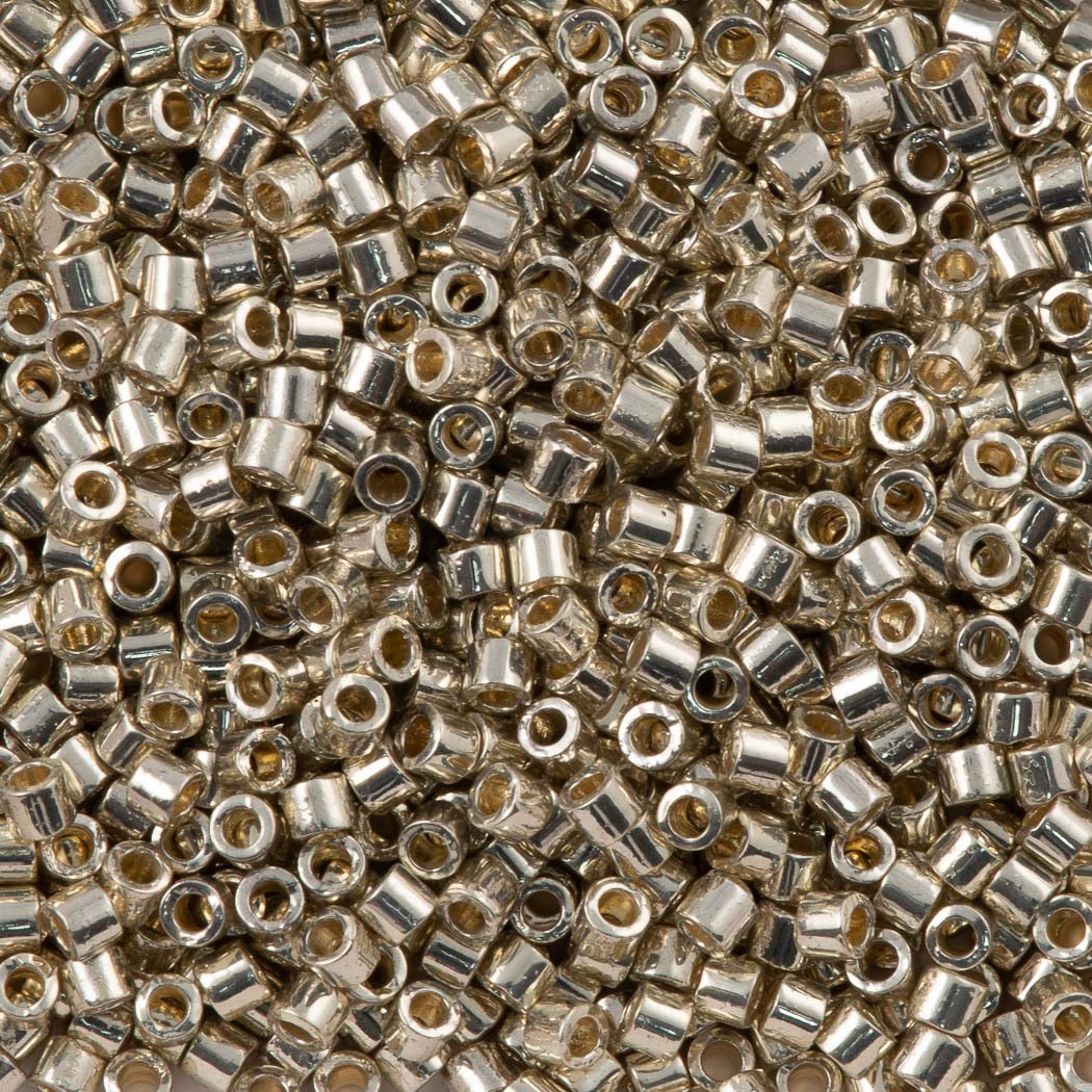 Miyuki Delica Seed Bead 10/0 Duracoat Galvanized Silver 7g Tube