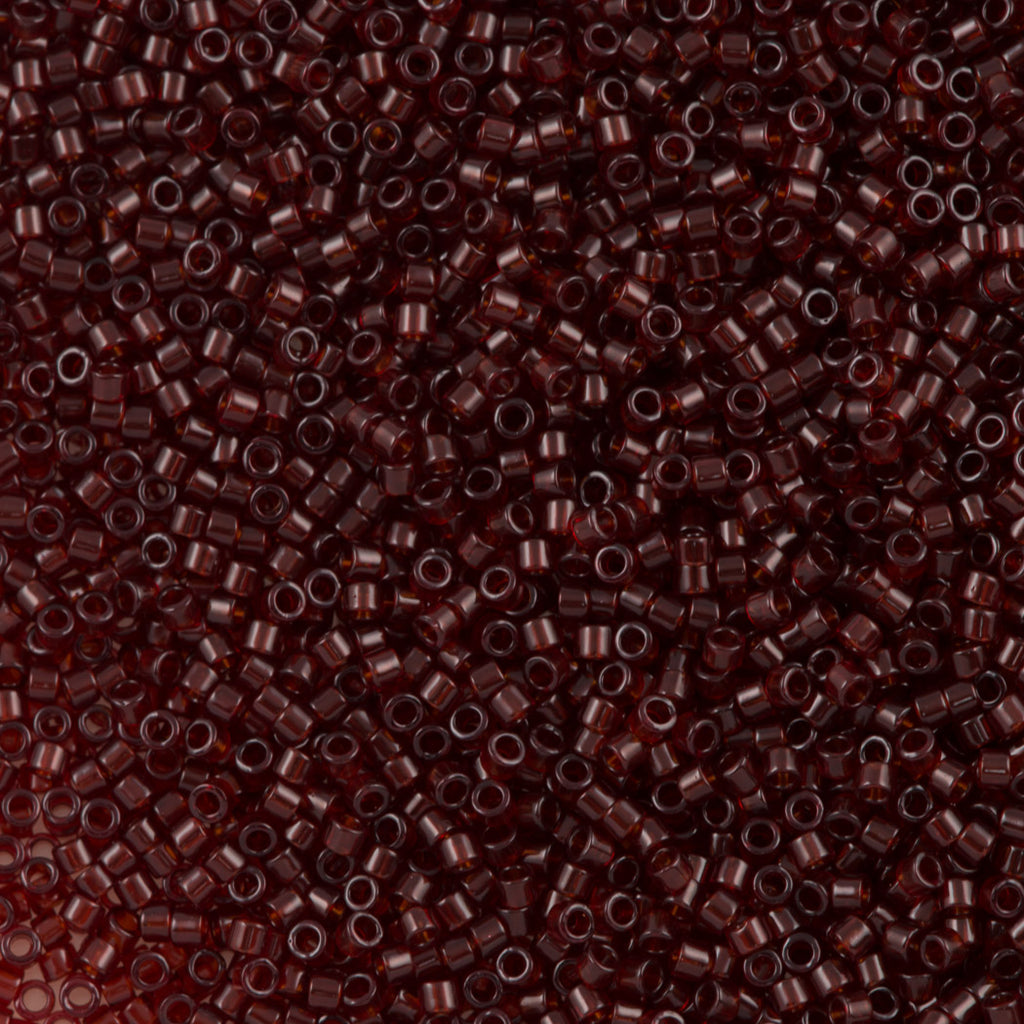 Miyuki Delica Seed Bead 11/0 Transparent Ruby 2-inch Tube DB1102