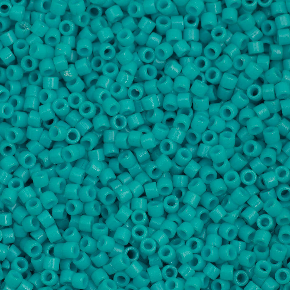 Miyuki Delica Seed Bead 11/0 Duracoat Dyed Opaque Underwater Blue 2-inch Tube DB2130
