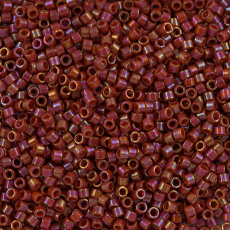 25g Miyuki Delica Seed Bead 11/0 Opaque Glazed Jujube AB DB2275