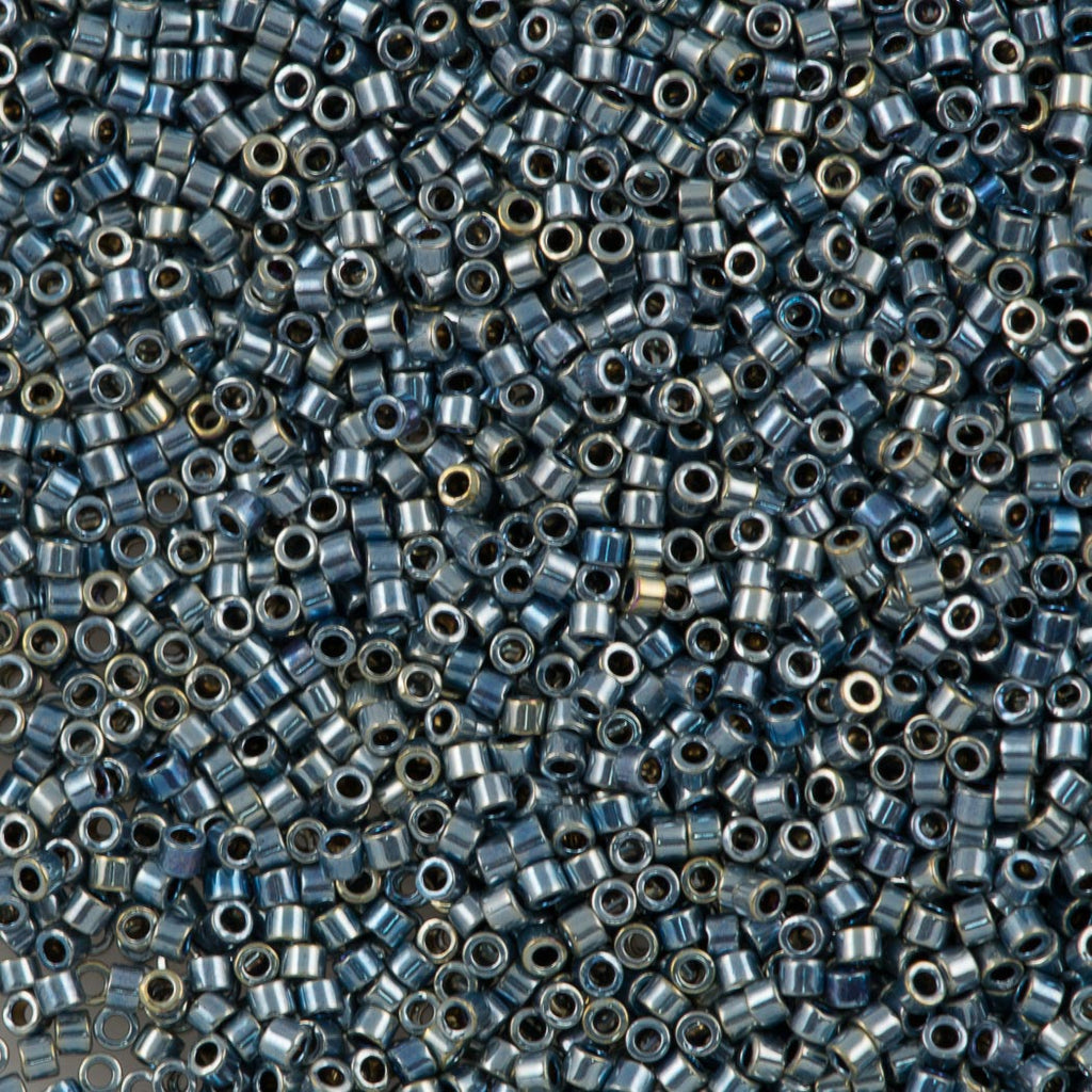 Miyuki Delica Seed Bead 11/0 Palladium Plated Blue Gold AB DB544