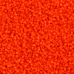 100g Miyuki Delica seed bead 11/0 Opaque Orange DB722