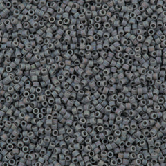 25g Miyuki Delica Seed Bead 11/0 Opaque Grey AB DB882