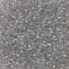 Miyuki Delica Seed Bead 11/0 Transparent Luster Light Grey 2-inch Tube DB1231
