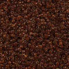 Miyuki Delica Seed Bead 11/0 Golden Brown Inside Color Lined Chocolate 2-inch tube DB1393