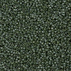 25g Miyuki Delica Seed Bead 11/0 Opaque Luster Avocado Green DB1566