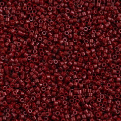 Miyuki Delica Seed Bead 11/0 Opaque Dyed Dark Red 2-inch Tube DB654