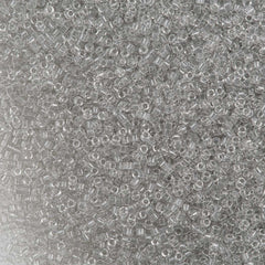 25g Miyuki Delica Seed Bead 11/0 Transparent Light Grey DB1111
