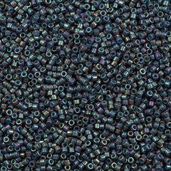 25g Miyuki Delica Seed Bead 11/0 Opaque Dark Grey AB DB132