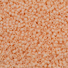 25g Miyuki Delica Seed Bead 11/0 Opaque Matte Peaches Cream AB DB1522