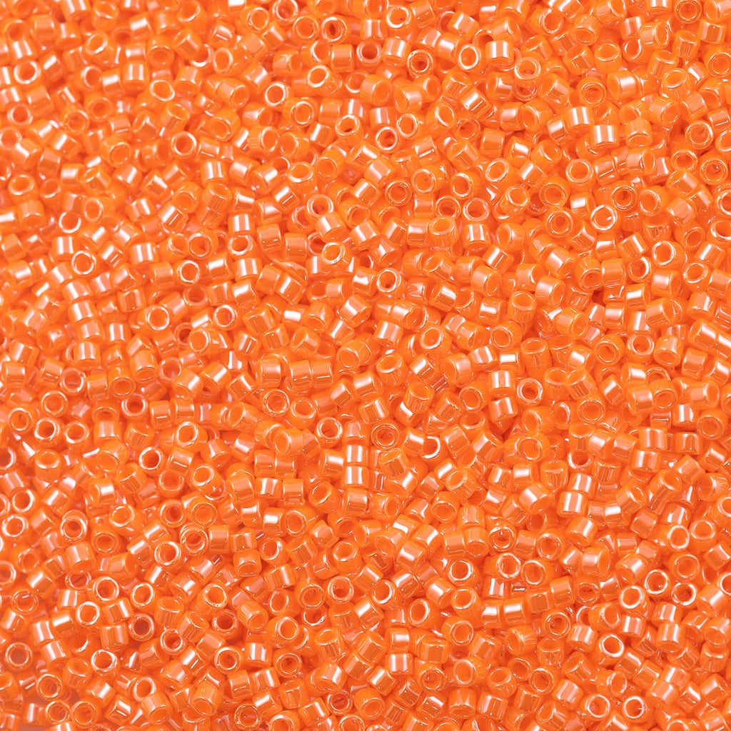 100g Miyuki Delica seed bead 11/0 Opaque Luster Mandarin Orange DB1563
