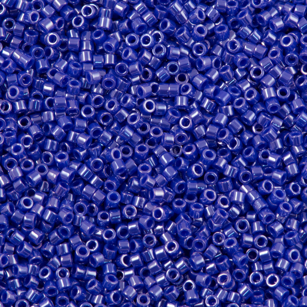 Miyuki Delica Seed Bead 11/0 Opaque Luster Star Spangle Blue 2-inch Tube DB1569
