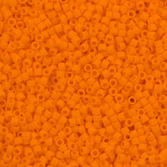 Miyuki Delica Seed Bead 11/0 Matte Mandarin Orange 2-inch Tube DB1583