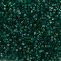 Miyuki Delica Seed Bead 11/0 Dyed Emerald Silk Satin 2-inch Tube DB1814
