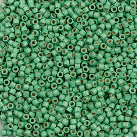 Miyuki Delica Seed Bead 11/0 Duracoat Galvanized Matte Dark Mint Green 2-inch Tube DB1844F