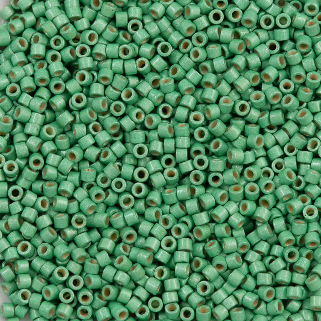 Miyuki Delica Seed Bead 11/0 Duracoat Galvanized Matte Dark Mint Green ...