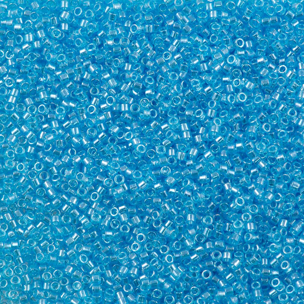 25g Miyuki Delica Seed Bead 11/0 Transparent Sky Blue Luster DB1890