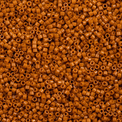 25g Miyuki Delica Seed Bead 11/0 Duracoat Dyed Opaque Persimmon DB2108