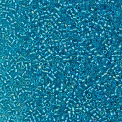 25g Miyuki Delica seed bead 11/0 Fancy Inside Dyed Aqua DB2382
