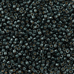 Miyuki Delica Seed Bead 11/0 Duracoat Galvanized Black Moss DB2507