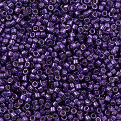 25g Miyuki Delica Seed Bead 11/0 Duracoat Galvanized Dark Lilac DB2509