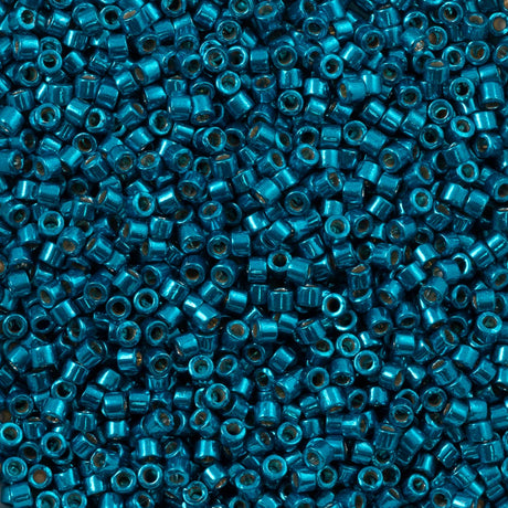 Miyuki Delica Seed Bead 11/0 Duracoat Galvanized Dark Capri Blue 2-inch Tube DB2514
