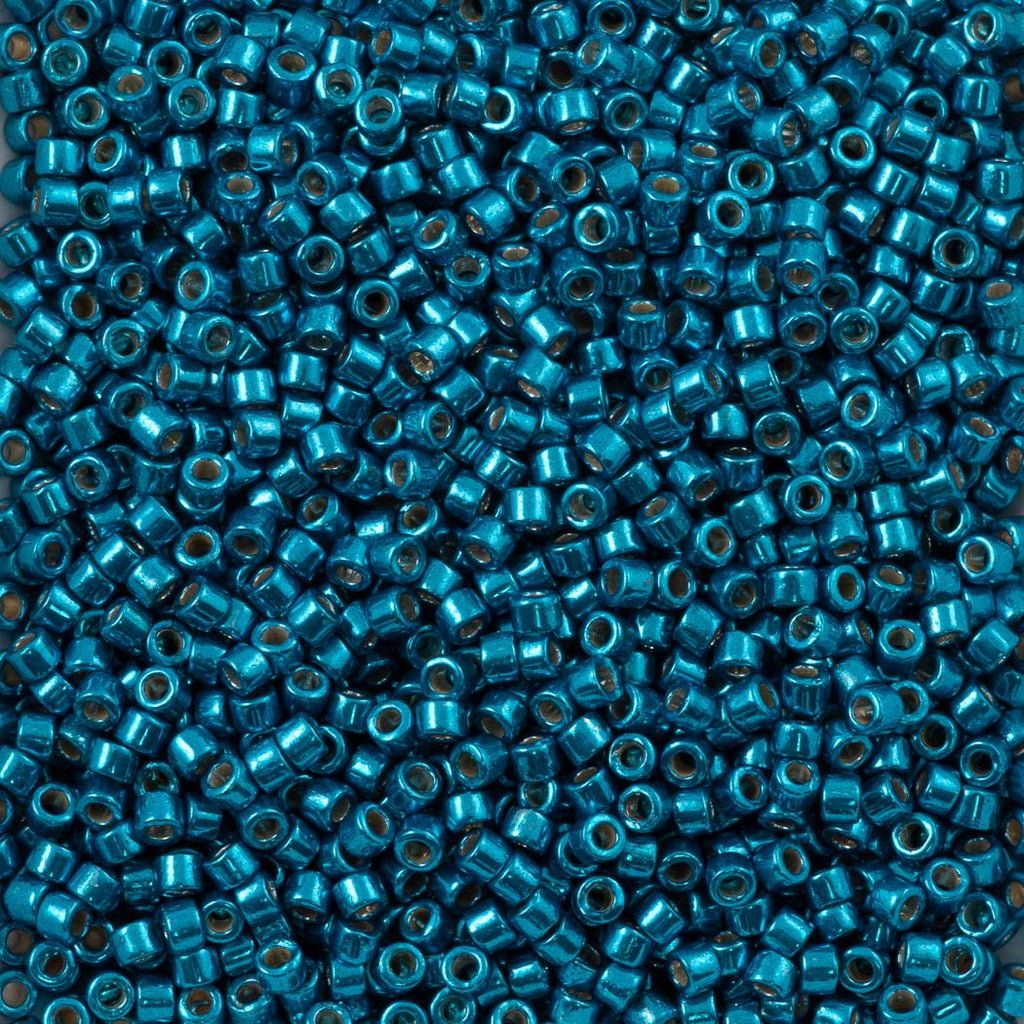 Miyuki Delica Seed Bead 11/0 Duracoat Galvanized Deep Aqua Blue 7g Tube DB2516