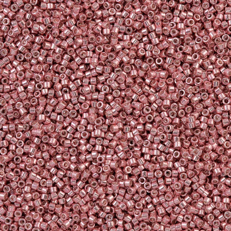 25g Miyuki Delica seed bead 11/0 Galvanized Pink Blush DB435