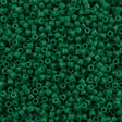 100g Miyuki Delica Seed Bead 11/0 Opaque Dyed Dark Green DB656