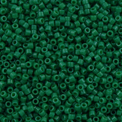 25g Miyuki Delica Seed Bead 11/0 Opaque Dyed Dark Green DB656