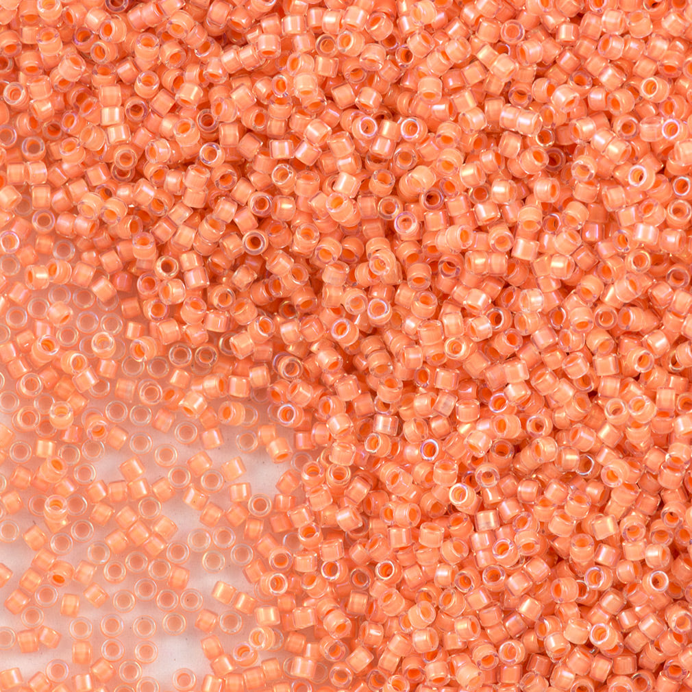 Miyuki Delica Seed Bead 11/0 Inside Dyed Color Dark Peach 2-inch